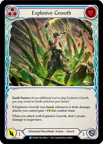 Explosive Growth (Blue) [ELE069] (Tales of Aria) 1st Edition Normal 