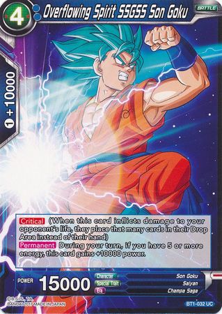 Overflowing Spirit SSGSS Son Goku (BT1-032) [Galactic Battle] 