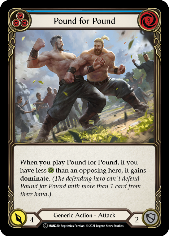 Pound for Pound (Blue) [U-MON280-RF] (Monarch Unlimited) Unlimited Rainbow Foil 