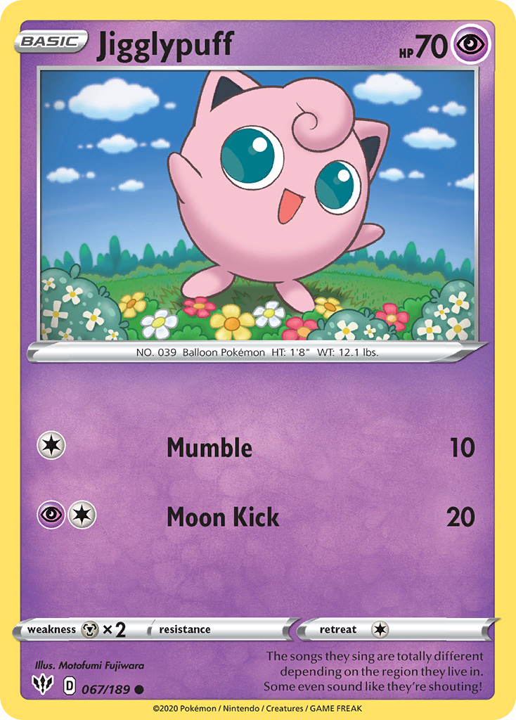 Jigglypuff (067/189) [Sword &amp; Shield: Darkness Ablaze] 