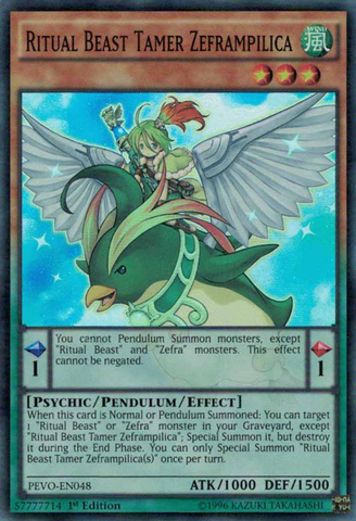 Ritual Beast Tamer Zeframpilica [PEVO-EN048] Super Rare 