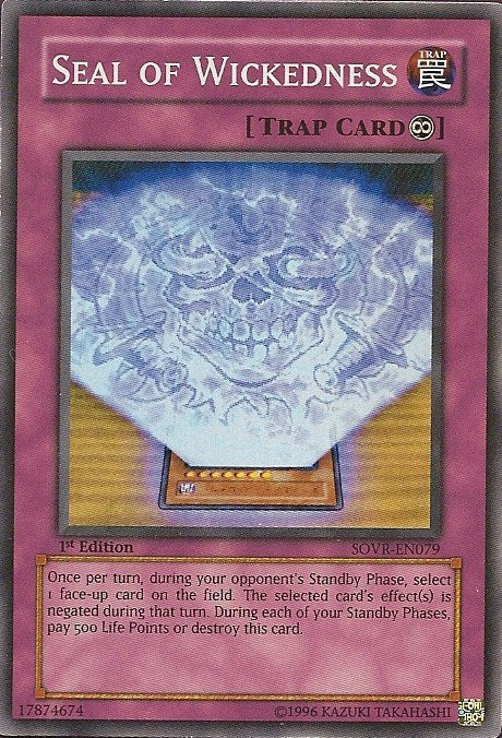 Seal of Wickedness [SOVR-EN079] Super Rare 