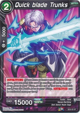 Quick blade Trunks (Starter Deck - The Dark Invasion) (SD3-03) [Cross Worlds] 