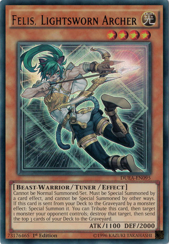 Felis, Lightsworn Archer [DUEA-EN095] Ultra Rare 