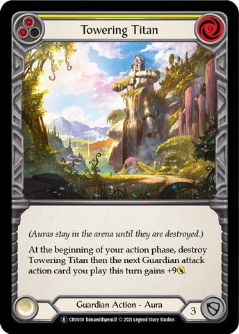 Towering Titan (Yellow) [U-CRU030] (Crucible of War Unlimited) Unlimited Rainbow Foil 