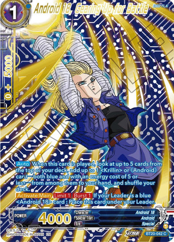Android 18, Gearing Up for Battle (Gold-Stamped) (BT20-042) [Power Absorbed] 