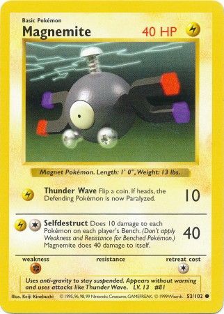 Magnemite (53/102) [Base Set Shadowless Unlimited] 