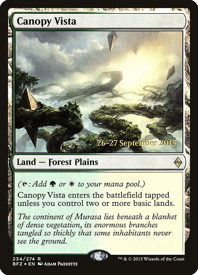 Canopy Vista [Battle for Zendikar Prerelease Promos] 