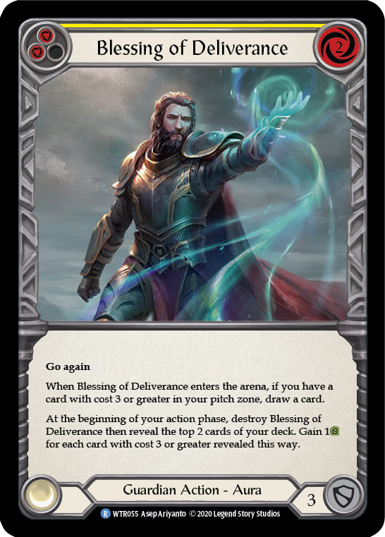 Blessing of Deliverance (Yellow) [U-WTR055] (Welcome to Rathe Unlimited) Unlimited Rainbow Foil 