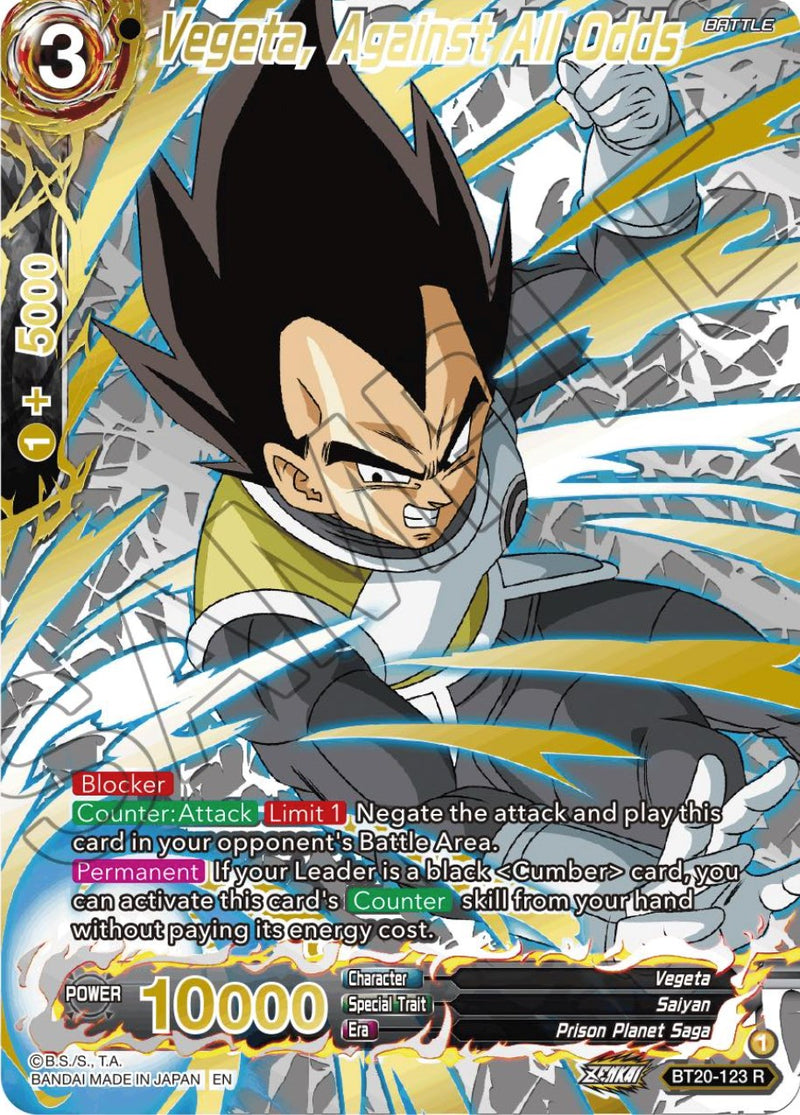 Vegeta, Against All Odds (Gold-Stamped) (BT20-123) [Power Absorbed] 