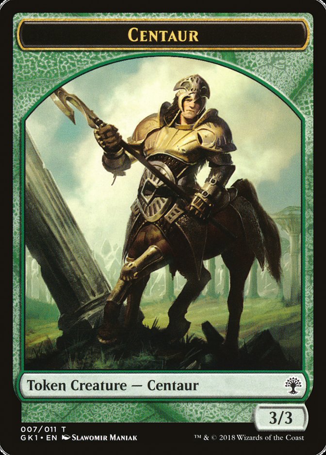 Elemental // Centaur Double-Sided Token [Guilds of Ravnica Guild Kit Tokens] 