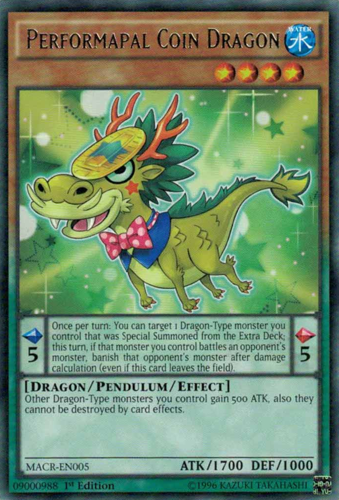 Performapal Coin Dragon [MACR-EN005] Rare 