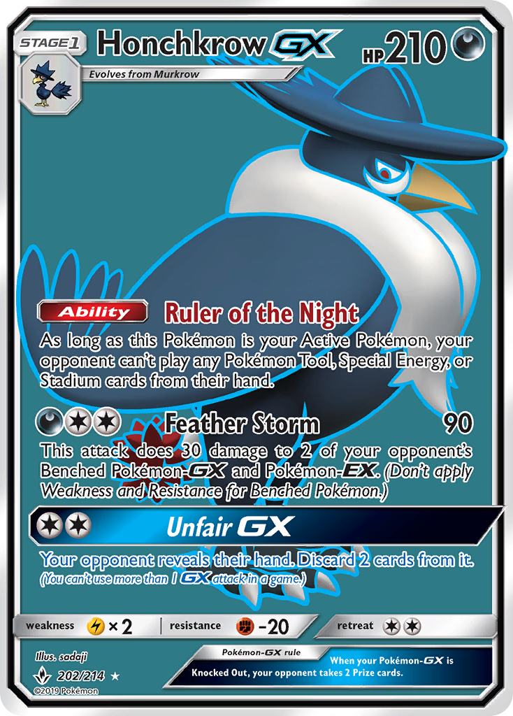 Honchkrow GX (202/214) [Sun &amp; Moon: Unbroken Bonds] 