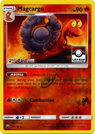 Magcargo (24/168) (League Promo 2nd Place) [Sun &amp; Moon: Celestial Storm] 