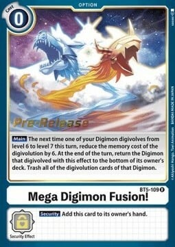 Mega Digimon Fusion! [BT5-109] [Battle of Omni Pre-Release Promos] 