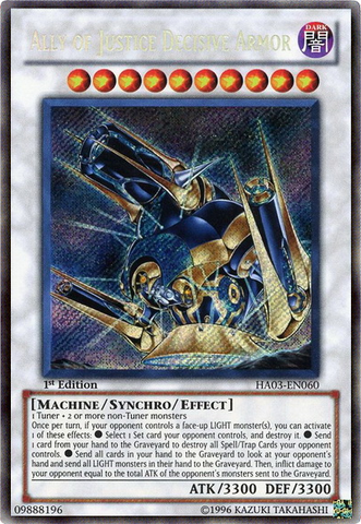 Ally of Justice Decisive Armor [HA03-EN060] Secret Rare 