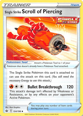 Single Strike Scroll of Piercing (154/198) [Sword &amp; Shield: Chilling Reign] 