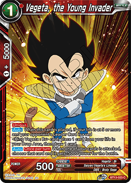 Vegeta, the Young Invader (Common) (BT13-023) [Supreme Rivalry] 