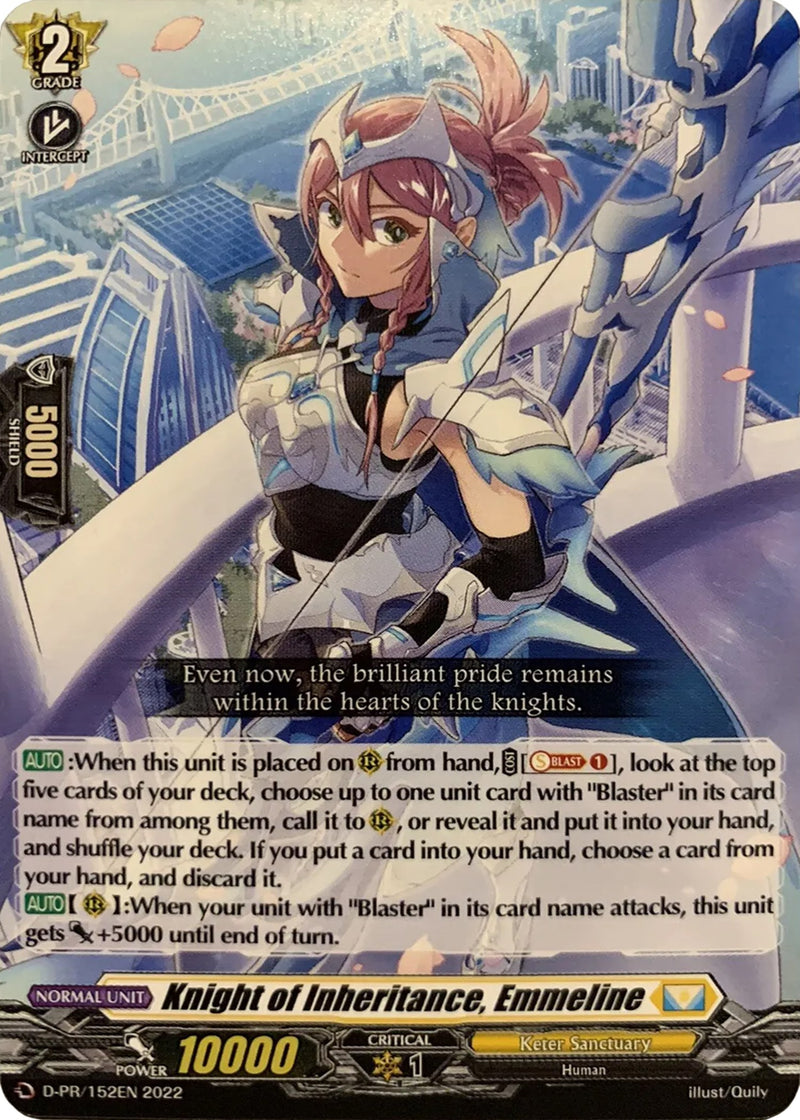 Knight of Inheritance, Emmeline (D-PR/152EN) [D Promo Cards]