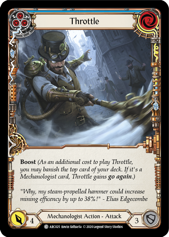 Throttle (Blue) [U-ARC025] (Arcane Rising Unlimited) Unlimited Rainbow Foil 