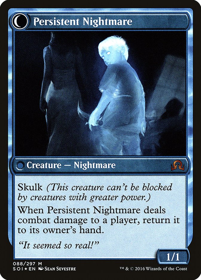 Startled Awake // Persistent Nightmare [Shadows over Innistrad Prerelease Promos] 