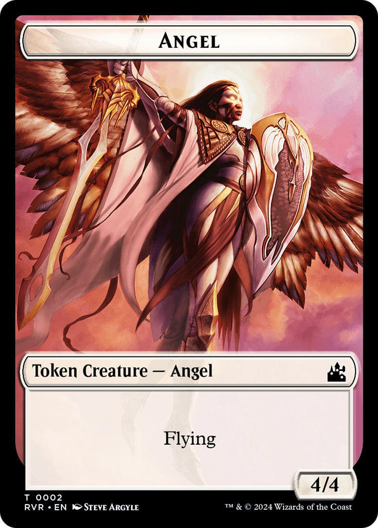 Spirit (0018) // Angel (0002) Double-Sided Token [Ravnica Remastered Tokens] 