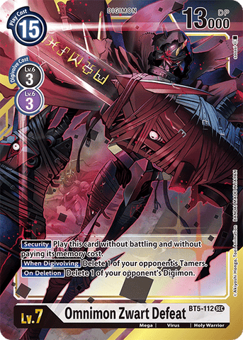 Omnimon Black Defeat [BT5-112] (Alternate Art) [Battle of Omni] 