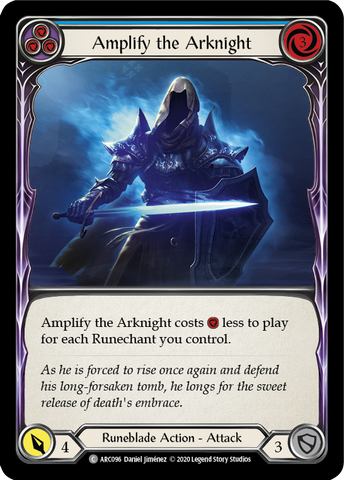 Amplify the Arknight (Blue) [U-ARC096] (Arcane Rising Unlimited) Unlimited Rainbow Foil 