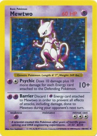 Mewtwo (10/102) [Base Set Shadowless Unlimited] 