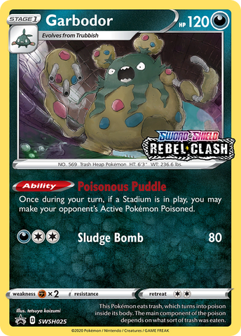 Garbodor (SWSH025) (Prerelease Promo) [Sword &amp; Shield: Black Star Promos] 