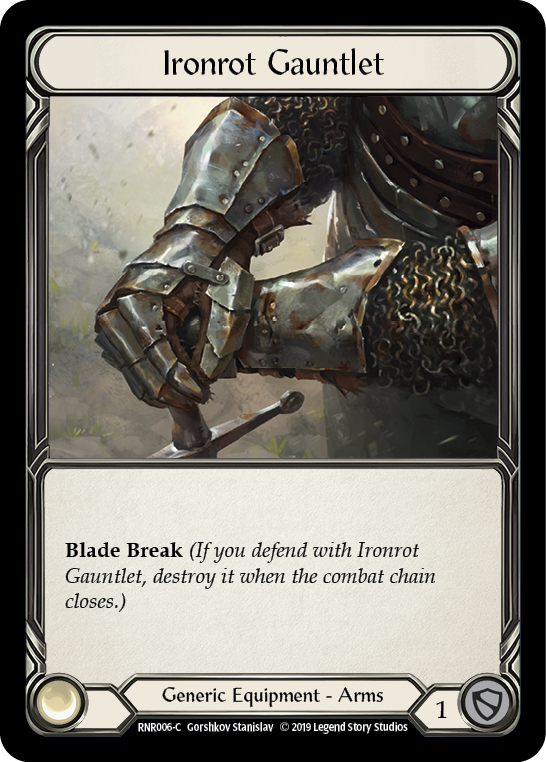 Ironrot Gauntlet [RNR006-C] (Rhinar Hero Deck) 1st Edition Normal 