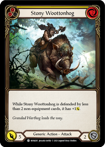 Stony Woottonhog (Yellow) [MON285] (Monarch) 1st Edition Normal 