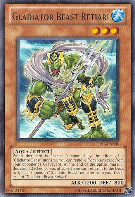 Gladiator Beast Retiari [TU03-EN006] Rare 