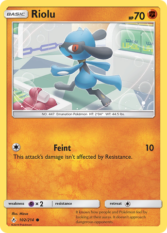 Riolu (102/214) [Sun &amp; Moon: Unbroken Bonds] 