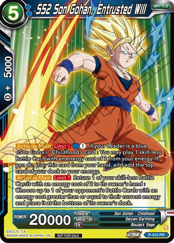 SS2 Son Gohan, Entrusted Will (P-410) [Promotion Cards] 