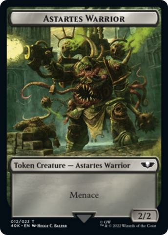 Astartes Warrior // Plaguebearer of Nurgle Double-Sided Token [Warhammer 40,000 Tokens] 