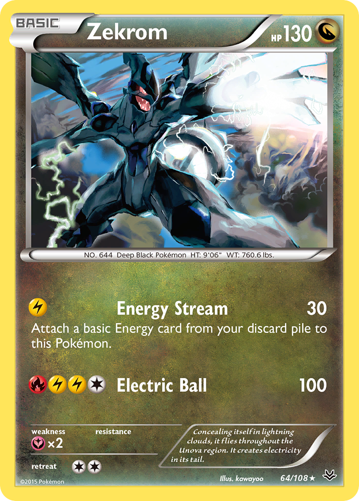 Zekrom (64/108) [XY: Roaring Skies] 