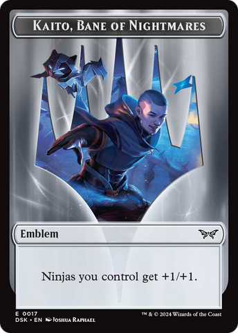 Emblem - Kaito, Bane of Nightmares [Duskmourn: House of Horror Tokens] 