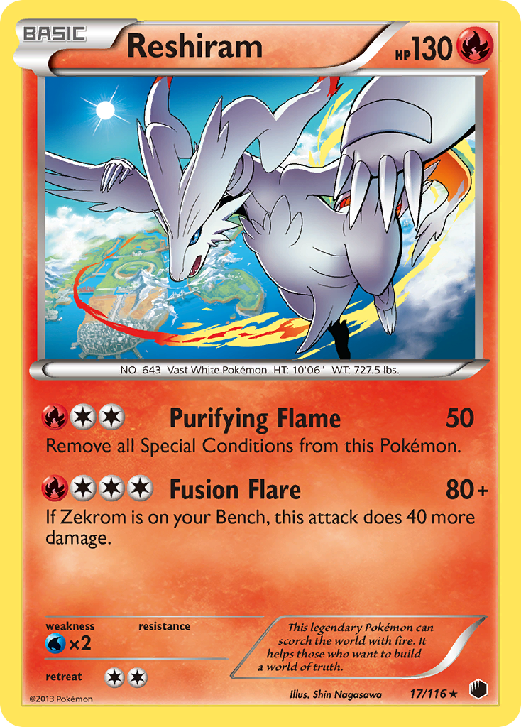 Reshiram (17/116) [Black &amp; White: Plasma Freeze] 