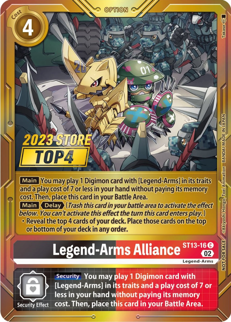 Legend-Arms Alliance [ST13-16] (2023 Store Top 4) [Starter Deck: Ragnaloardmon Promos] 
