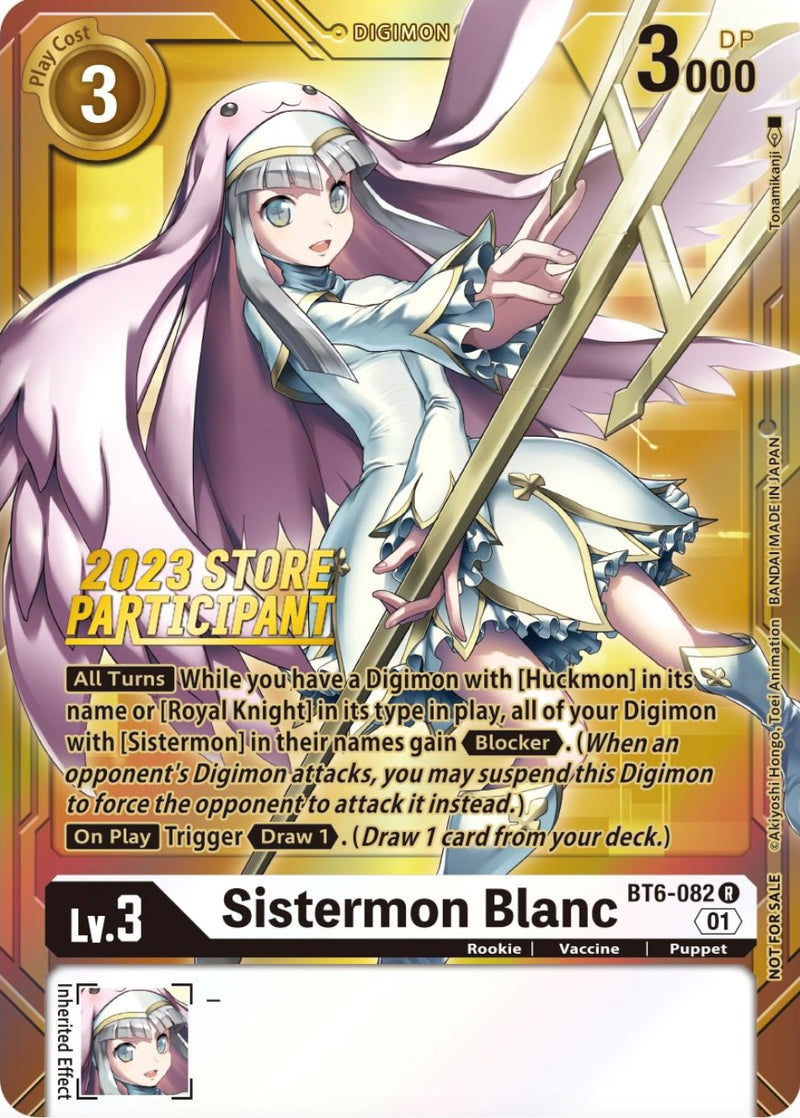 Sistermon White [BT6-082] (2023 Store Participant) [Double Diamond Promos] 