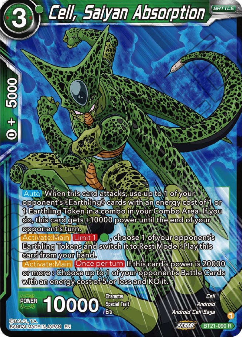 Cell, Saiyan Absorption (BT21-090) [Wild Resurgence]