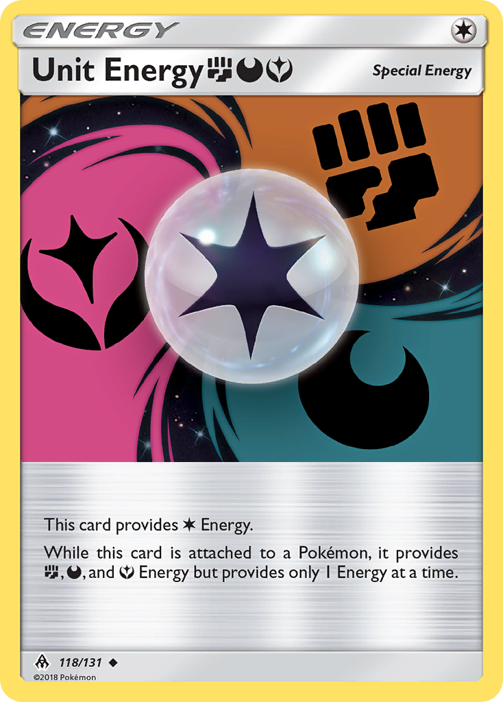 Unit Energy (118/131) (Fighting, Darkness, Fairy) [Sun &amp; Moon: Forbidden Light] 