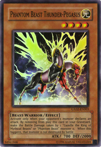 Phantom Beast Thunder-Pegasus [GX02-EN003] Super Rare 
