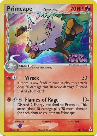 Primeape (50/110) (Delta Species) (Stamped) [EX: Holon Phantoms] 