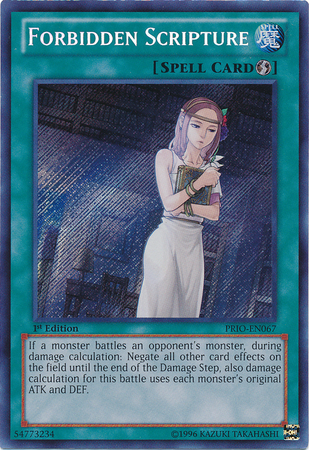 Forbidden Scripture [PRIO-EN067] Secret Rare 