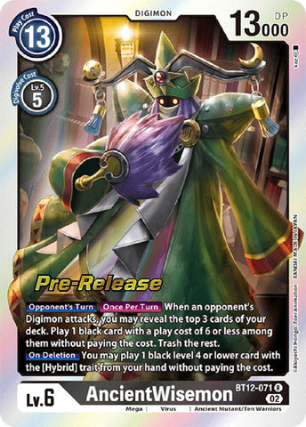 AncientWisemon [BT12-071] [Across Time Pre-Release Cards] 