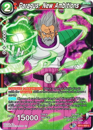 Paragus, New Ambitions (BT11-022) [Vermilion Bloodline 2nd Edition] 