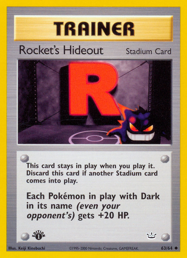 Rocket's Hideout (63/64) [Neo Revelation 1st Edition] 
