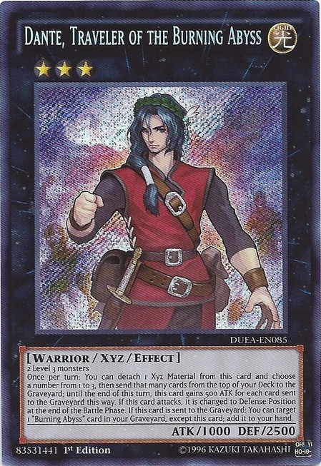 Dante, Traveler of the Burning Abyss [DUEA-EN085] Secret Rare 